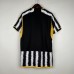 23/24 Juventus Home Black White Jersey Kit short Sleeve (Shirt + Short + Socks)-7939143