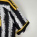 23/24 Juventus Home Black White Jersey Kit short Sleeve (Shirt + Short + Socks)-7939143