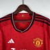 23/24 Manchester United M-U Home Red Jersey Kit Long Sleeve (Long Sleeve + Short)-1607871