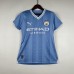 23/24 Manchester City Home Blue Women Jersey Kit short Sleeve (Shirt + Short + Socks)-4544907