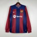 23/24 Barcelona Home Blue Red Jersey Kit Long Sleeve (Long Sleeve + Short + Socks)-1368974