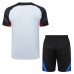 23/24 Barcelona Gray Black Training jersey Kit short sleeve (Shirt + Short)-9337856