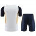 23/24 Real Madrid White Black Training jersey Kit short sleeve (Shirt + Short)-9307939