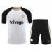 23/24 Chelsea White Black Training jersey Kit short sleeve (Shirt + Short)-5884778