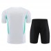 23/24 Manchester United M-U White Training jersey Kit short sleeve (Shirt + Short)-3440470