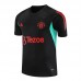 23/24 Manchester United M-U Black Red Training jersey Kit short sleeve (Shirt + Short)-734202