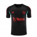 23/24 Manchester United M-U Black Red Training jersey Kit short sleeve (Shirt + Short)-734202