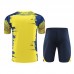 23/24 Barcelona Yellow Blue Training jersey Kit short sleeve (Shirt + Short)-5291471