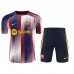 23/24 Barcelona White Red Training jersey Kit short sleeve (Shirt + Short)-1913215