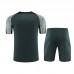 23/24 Barcelona Black Gray Training jersey Kit short sleeve (Shirt + Short)-1387169