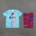 23/24 Barcelona Blue Red Training jersey Kit short sleeve (Shirt + Short)-2339049