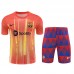 23/24 Barcelona Orange Yellow Training jersey Kit short sleeve (Shirt + Short)-316993