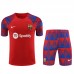 23/24 Barcelona Red Blue Training jersey Kit short sleeve (Shirt + Short)-2188288