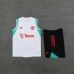 23/24 Manchester United M-U White Training jersey Kit Sleeveless vest (vest + Short)-1456595