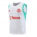 23/24 Manchester United M-U White Training jersey Kit Sleeveless vest (vest + Short)-1456595