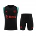 23/24 Manchester United M-U Black Training jersey Kit Sleeveless vest (vest + Short)-6993454