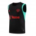 23/24 Manchester United M-U Black Training jersey Kit Sleeveless vest (vest + Short)-6993454