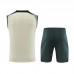 23/24 Barcelona khaki Training jersey Kit Sleeveless vest (vest + Short)-6536209