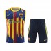 23/24 Barcelona Yellow Blue Training jersey Kit Sleeveless vest (vest + Short)-9544931