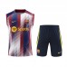 23/24 Barcelona White Red Training jersey Kit Sleeveless vest (vest + Short)-2241722