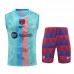 23/24 Barcelona Blue Pink Training jersey Kit Sleeveless vest (vest + Short)-9616354