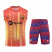 23/24 Barcelona Orange Yellow Training jersey Kit Sleeveless vest (vest + Short)-6185421