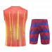 23/24 Barcelona Orange Yellow Training jersey Kit Sleeveless vest (vest + Short)-6185421