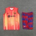 23/24 Barcelona Orange Yellow Training jersey Kit Sleeveless vest (vest + Short)-6185421