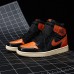 Air Jordan 1 AJ1 High Running Shoes-Black/Orange-9232040