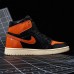 Air Jordan 1 AJ1 High Running Shoes-Black/Orange-9232040