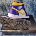 Air Jordan 1 AJ1 High Running Shoes-White/Purple-1283936