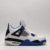 Air Jordan 4 AJ4 High Running Shoes-White/Blue-2221707