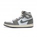 Air Jordan 1 AJ1 High Running Shoes-White/Gray-8394203