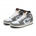 Air Jordan 1 AJ1 High Running Shoes-White/Gray-8394203