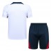 23/24 Paris Saint-Germain PSG White Training jersey Kit short sleeve (Shirt + Short)-3540514