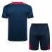 23/24 Paris Saint-Germain PSG Navy Blue Training jersey Kit short sleeve (Shirt + Short)-4405584