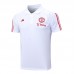 23/24 Manchester United M-U POLO White Training jersey Kit short sleeve (Shirt + Pants)-4353061