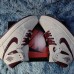 Air Jordan 1 AJ1 High Running Shoes-White/Wine Red-427052