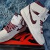 Air Jordan 1 AJ1 High Running Shoes-White/Wine Red-427052