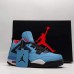 Air Jordan 4 AJ4 High Running Shoes-Blue/Black-7804285