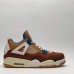 Air Jordan 4 AJ4 High Running Shoes-Brown/White-7550222