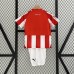 23/24 Kids Sporting Gijon Home Red White Kids jersey Kit short sleeve (Shirt + Short)-7547720