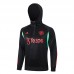 23/24 Manchester United M-U Black Hooded Edition Classic Jacket Training Suit (Top+Pant)-9522690