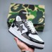 Bape Sta To Low Running Shoes-Black/White-6613303