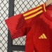 2024 Kids Spain Home Red Kids Jersey Kit short sleeve (Shirt + Short)-2755404