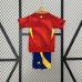 2024 Kids Spain Home Red Kids Jersey Kit short sleeve (Shirt + Short)-2755404