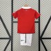 Retro 10/11 Kids Manchester United M-U Home Red White Kids Jersey Kit short sleeve (Shirt + Short)-7242171