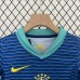 2024 kids Brazil Away Kids Blue Jersey Kit short sleeve (Shirt + Short)-9457454