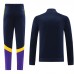 24/25 Real Madrid Navy Blue Purple Edition Classic Jacket Training Suit (Top+Pant)-5184654