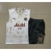 24/25 Manchester City White Khaki Training Jersey Kit Sleeveless vest (Shirt + Vest)-8218299